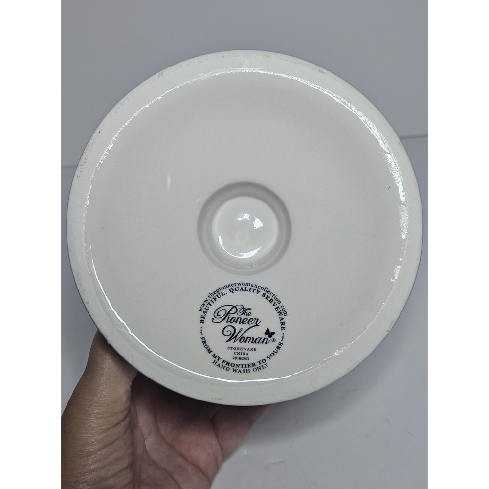The Pioneer Woman Holiday Cheer Pedestal Candy Dish Christmas Canister Jar - Picture 8 of 11